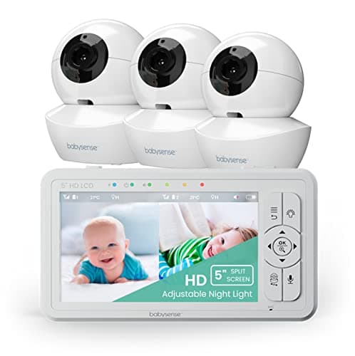 Babysense 5" HD Split-Screen Baby Monitor
