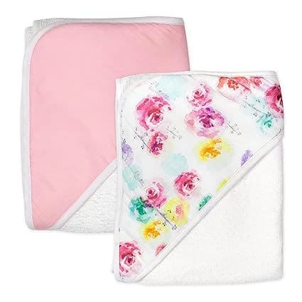 HonestBaby unisex baby 2-Pack Organic Cotton Hooded Towels
