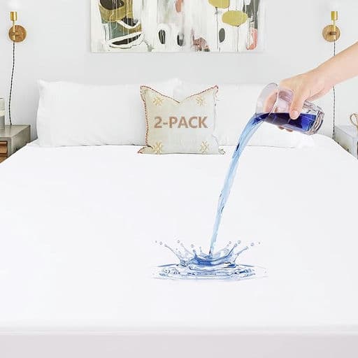 GRT 2 Pack 100% Waterproof Mattress Protector Twin Size, Breathable
