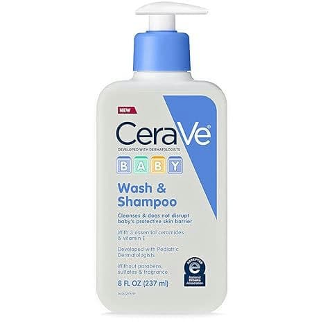 CeraVe Baby Wash & Shampoo | 2-in-1 Tear-Free Baby Wash for Baby Skin & Hair