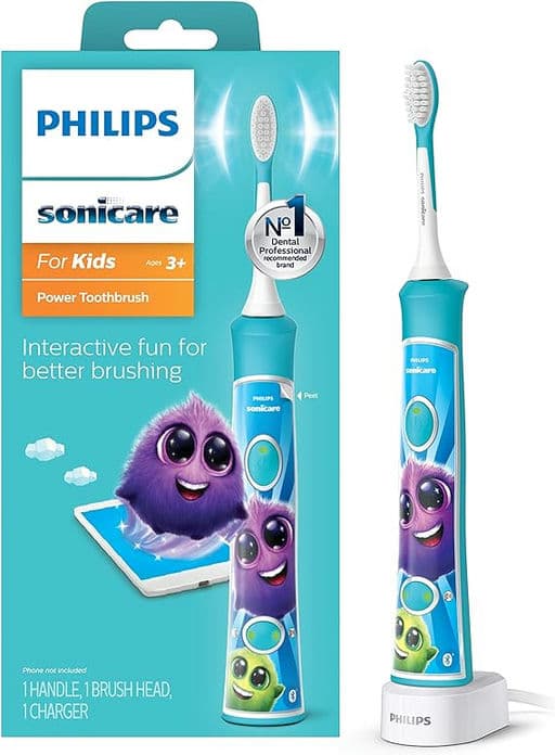 Kids 3+ Bluetooth Connected Rechargeable Electric Power Toothbrush