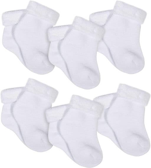 Gerber Baby 6pk Organic Terry Wiggle Proof Socks