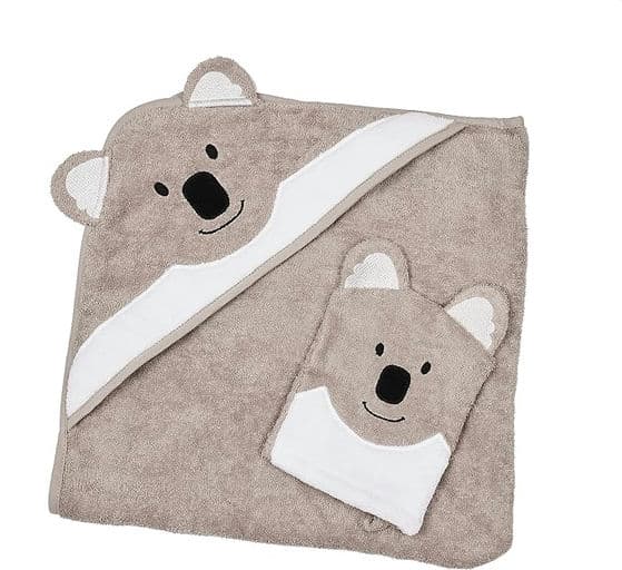 Riff Raff Cotton Hooded Baby Towel & Mitt Set