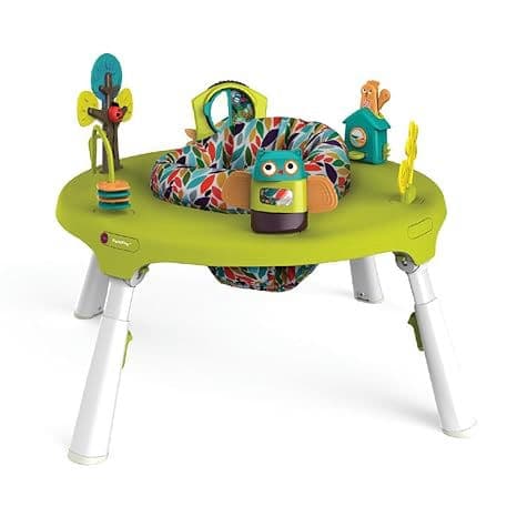 ORIBEL PortaPlay Baby Activity Center: Development Focused Toys. Foldable, Portable, and Transforms to a Play Table, Unisex (Forest Friends, Green)