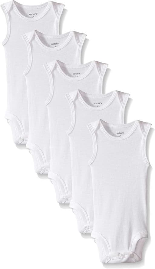 Carter's Unisex-Baby 5-Pack Wiggle In Sleeveless Bodysuits