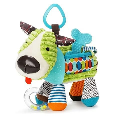 Bandana Buddies Baby Activity and Teething Toy with Multi-Sensory Rattle and Textures