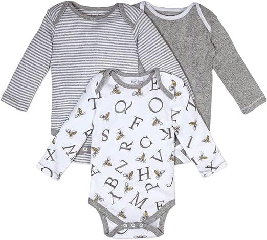 Burt's Bees Baby Unisex Baby Long Sleeve Bodysuits