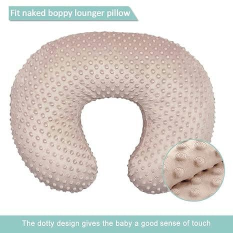 Minky Nursing Pillow Cover, Breastfeeding Pillow Slipcover Fits Nursing Pillow for Baby Boy Girl(Tan)