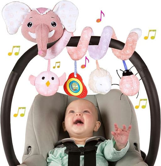 Car Seat Toys for Babies 0-6 Months
