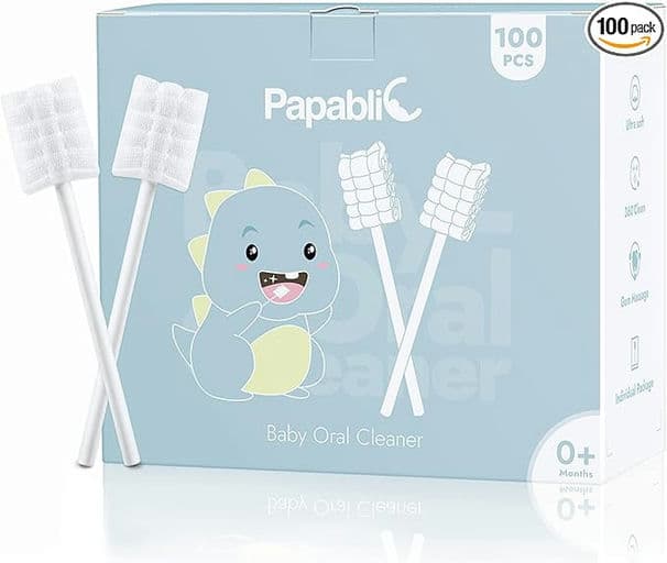 Papablic 100-Pack Baby Tongue Cleaner
