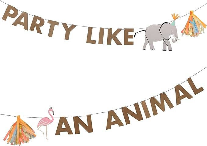 Meri Meri Safari Animals Large Garland (Pack of 1)