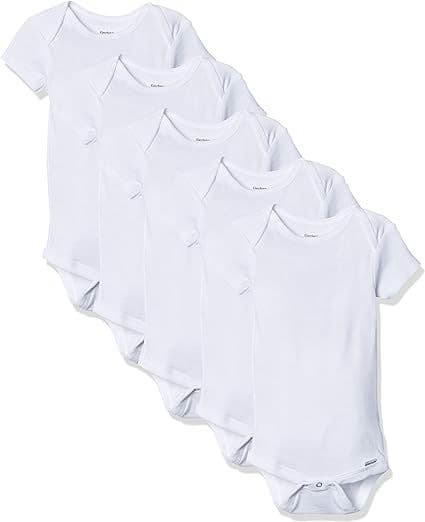 Gerber baby-girls 5-pack Solid Onesies Bodysuits