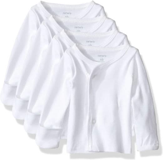 Carter's Unisex Baby 4 Pack Side Snap Tees (Baby) - White