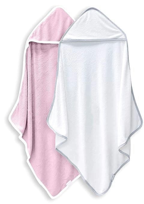 2 Pack Baby Bath Towel - Rayon Made from Bamboo, Ultra Soft Hooded Towels