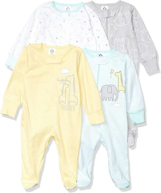 Baby Boys 4 Pack Sleep 'N Play Footie