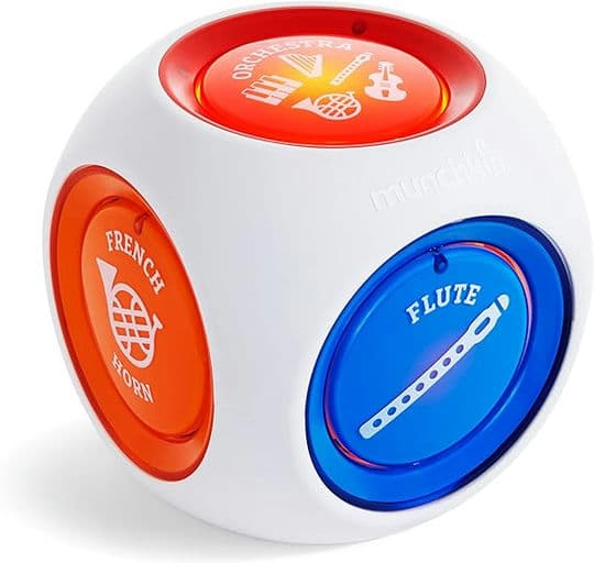 Munchkin® Mozart Magic® Cube Music Toy for Baby and Toddler - Includes 5 Instrument Sounds, 8 Mozart Songs and Lights