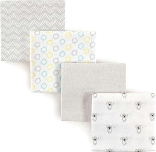 Luvable Friends Unisex Baby Cotton Flannel Receiving Blankets