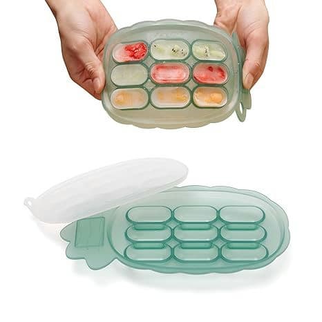 Haakaa Silicone Nibble Freezer Tray -Breastmilk Teething Popsicle Mold - Green