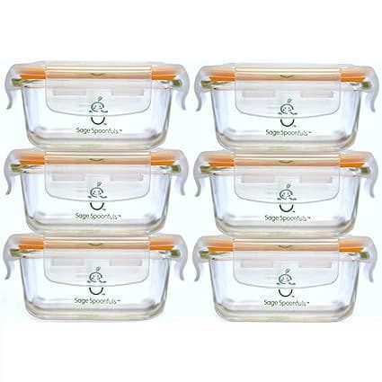 Sage Spoonfuls Glass Baby Food Containers with Lids