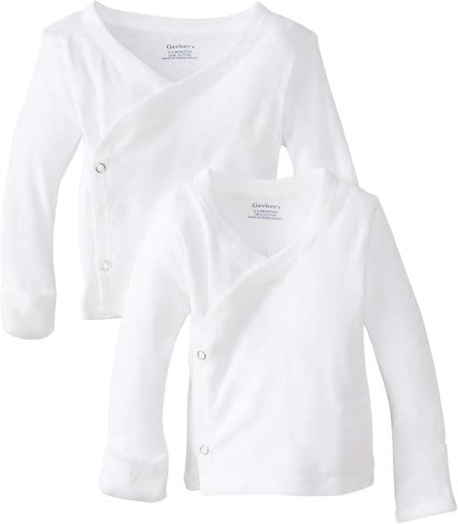 Gerber Baby 2-Pack Long-Sleeve Side-snap (Kimono Onesies)