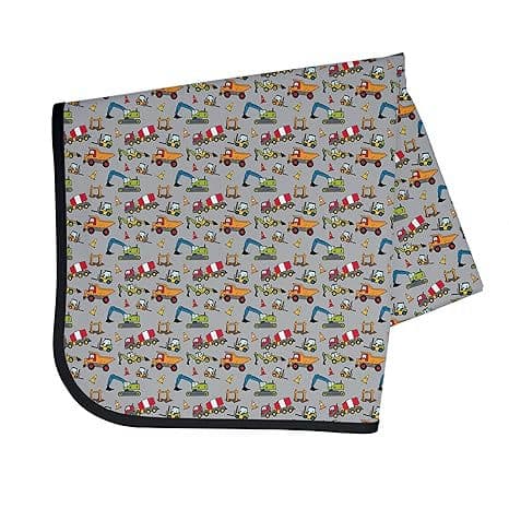 BapronBaby Construction Zone Splash Mat - Waterproof Catch-All for Under High Chairs, Floors, Tables, Playtime or Arts & Crafts - Machine Washable - 45" x 45”