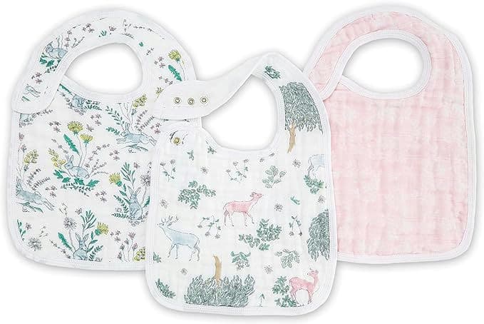 aden + anais Snap Baby Bibs, 100% Cotton Muslin