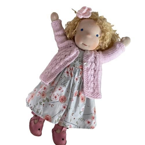 Organic Waldorf Doll with Set of Clothes, 14 inch