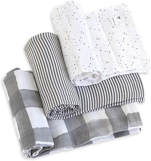 Burt's Bees Baby Swaddles, 100% Organic Muslin Cotton Baby Blankets,