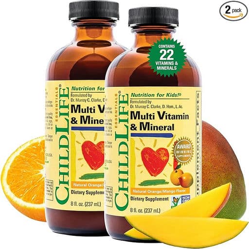 CHILDLIFE ESSENTIALS Multi Vitamin and Mineral for Infants, Babys, Kids, Toddlers, Children, and Teens, 8-Ounce Pack of 2