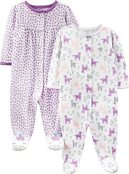 Simple Joys by Carter's Cotton Snap Footed Sleep and Play