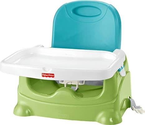 Fisher-Price Healthy Care Booster Seat, Green/Blue