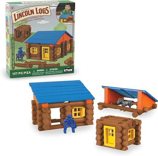 LINCOLN LOGS – Oak Creek Lodge – 137 Pieces - Real Wood Logs