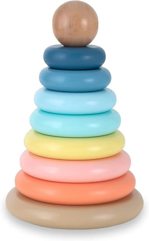 Play Platoon Wooden Rainbow Stacking Toy Ring