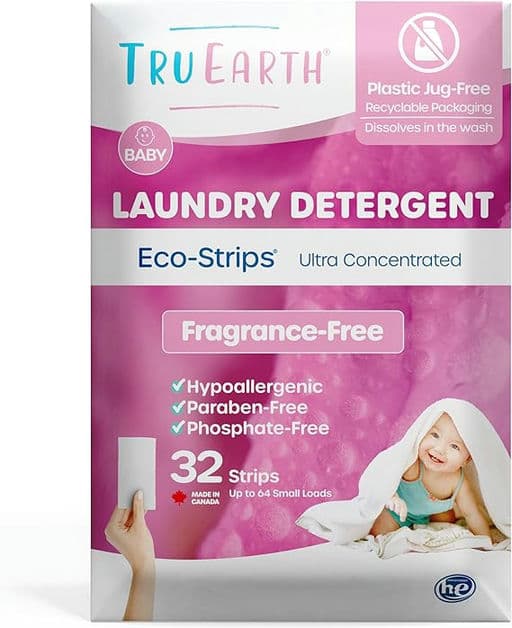 Tru Earth Hypoallergenic Baby Laundry Detergent Sheets/Eco-Strips