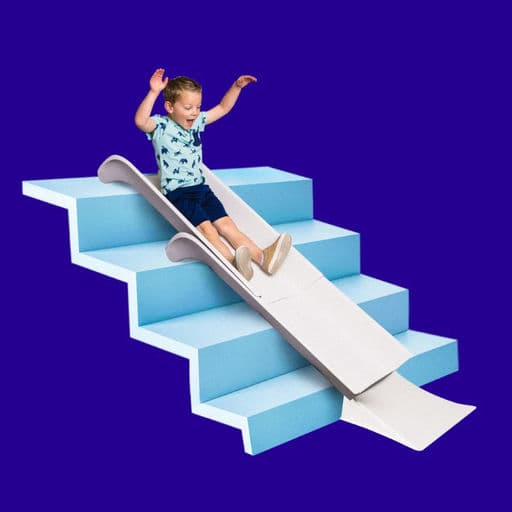 Stairslide Original Stair Mounted Kids Indoor Home Staircase Slide Playset