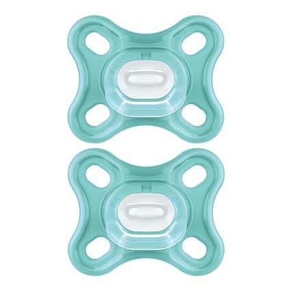 Comfort Baby Pacifier, 100% Lightweight Silicone, Sterilizer Case, Unisex, 0-3 Months (Pack of 2)