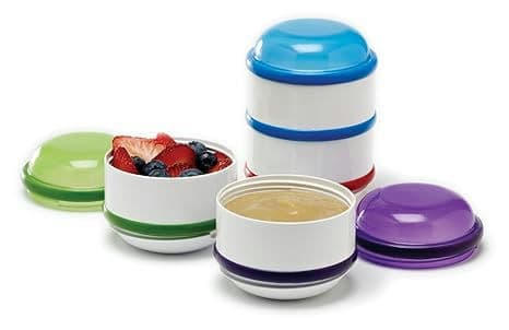 Dr. Brown's Stackable Snack-A-Pillar Snack and Dipping Cups for Toddlers and Baby Food Storage Containers