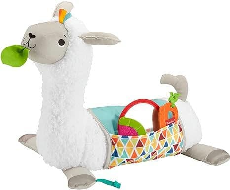 Fisher-Price Baby Plush Baby Wedge Grow-With-Me Tummy Time Llama