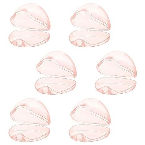 Accmor Pacifier Case, Pacifier Holder Case, Pacifier Container for Travel, BPA Free,Transparent Pink, 6 Pack