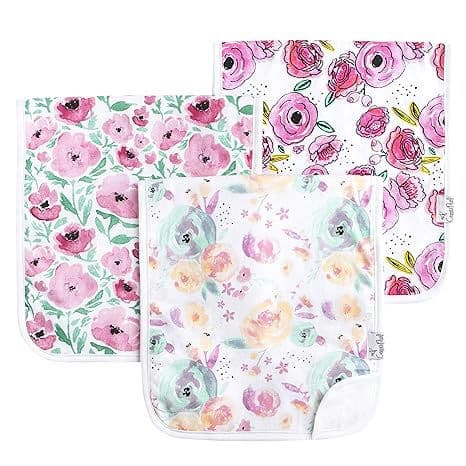Copper Pearl Burp Cloths (Girl Prints)