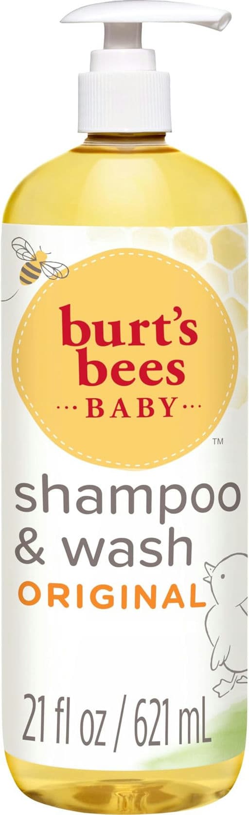 Baby Shampoo and Wash, Original, Tear Free, Pediatrician Tested, 98.7% Natural Origin, 21 Fluid Ounces