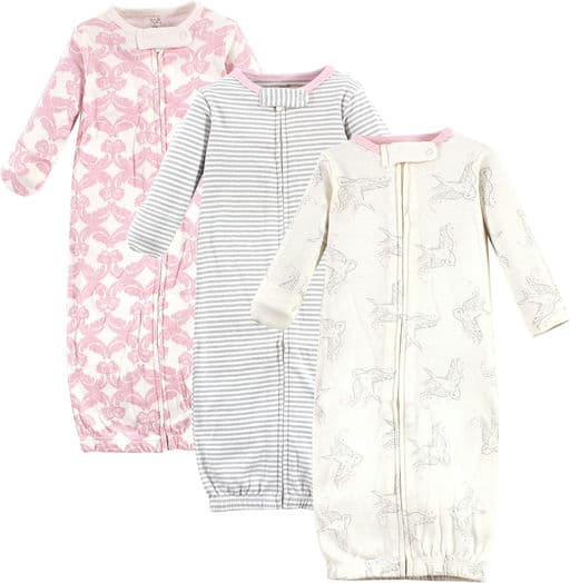 Touched by Nature Baby Organic Cotton Zipper Gowns