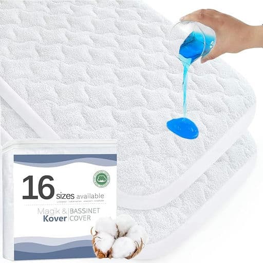 Bassinet Mattress Pad Cover Fit for AMKE 3 in 1(21" x 35")