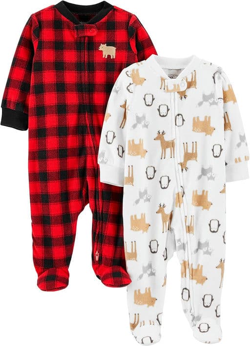 Simple Joys by Carter's Baby Holiday Fleece Footed Sleep and Play