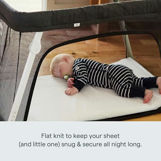 Guava Lotus Travel Crib Sheet | 100% Cotton Fitted Sheet with Manufacturer-Approved Fit | Soft & Breathable Crib Sheet for Your Baby's Comfort