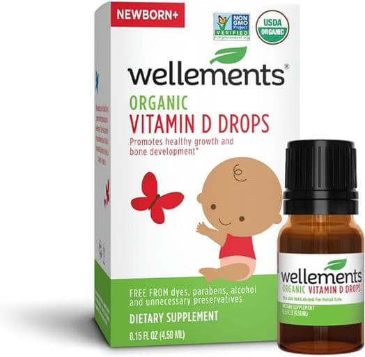 Wellements Certified Organic Baby Vitamin D Drops