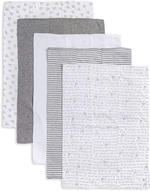 Burt's Bees Baby - 5 Pack of Burp Cloths, 100% Organic Cotton