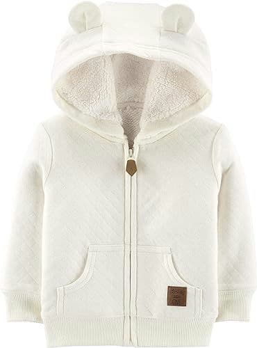 Simple Joys by Carter's Baby Hooded Sweater Jacket with Sherpa Lining