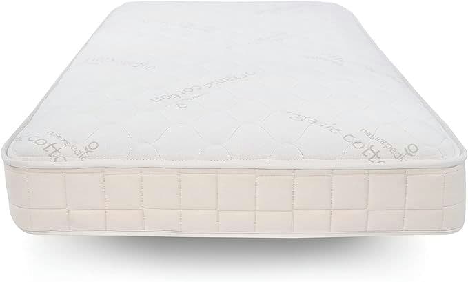 Naturepedic 2-in-1 Organic Kids Mattress - Twin Trundle Mattress with Quilted Top and Waterproof Layer - Firm Mattress for Kids - Universal Comfort Mattress for Trundle Bed and Bunk Bed