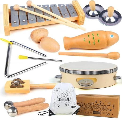 Kids Musical Instruments Toys, Percussion Instruments Set with Xylophone